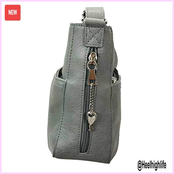 Small Crossbody Bag with CCW Pocket, Card Slots & Locking Zipper